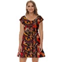 Image Short Sleeve Tiered Mini Dress View1
