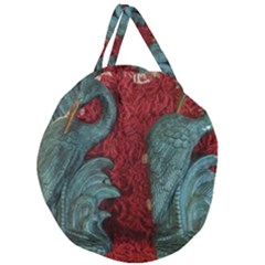 Birds Giant Round Zipper Tote