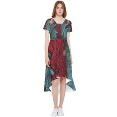 Birds High Low Boho Dress