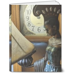 Clock And Lady 6  X 8  Hardcover Notebook