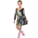 lady Kids  Long Sleeve Velvet Dress View1