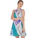 sailing boat Sleeveless Halter Neck A-Line Dress View2