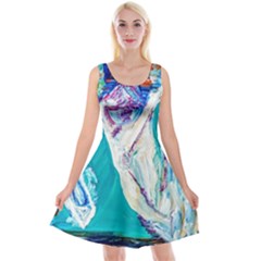 Sailing Boat Reversible Velvet Sleeveless Dress