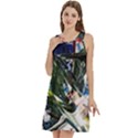 Snow In A City-1-1 Round Neck Sleeve Casual Dress With Pockets View3