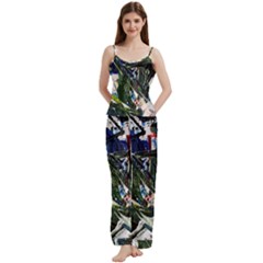 Snow In A City-1-1 Spaghetti Top Long Pants Satin Pajamas Set