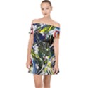 Snow In A City-1-1 Off Shoulder Chiffon Dress View1
