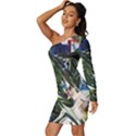 Snow In A City-1-1 Long Sleeve One Shoulder Mini Dress View2