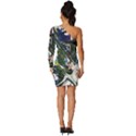 Snow In A City-1-1 Long Sleeve One Shoulder Mini Dress View4