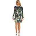 Snow In A City-1-1 Long Sleeve Waist Tie Ruffle Velvet Dress View4
