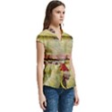 Fabrics Women s Cap Sleeve Mandarin Collar Waist Tie Blouse View3
