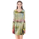 Fabrics Long Sleeve V-neck Flare Dress View1