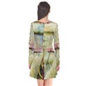 Fabrics Long Sleeve V-neck Flare Dress View2