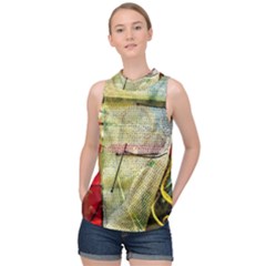 Fabrics High Neck Satin Top