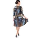 lady Quarter Sleeve Waist Band Dress View2