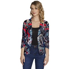 Multiple Desires-1-2 Women s One-button 3/4 Sleeve Short Jacket
