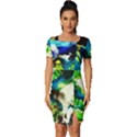 avocado Fitted Knot Split End Bodycon Dress View1
