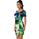 avocado Fitted Knot Split End Bodycon Dress View2