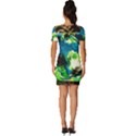 avocado Fitted Knot Split End Bodycon Dress View4