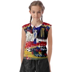Abstract-1 Kids  Raglan Cap Sleeve T-shirt