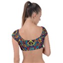 Peace Abstract Pattern Creative Drawing Cap Sleeve Ring Bikini Top View2