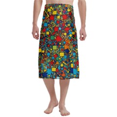 Shapes Pattern Traditional Men s Hawaiian Lavalava Ie Faitaga Wrap Skirt
