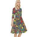 Shapes Pattern Classy Knee Length Dress View2