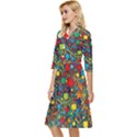 Shapes Pattern Classy Knee Length Dress View3