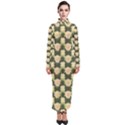 Retro 1880s Flowers Pattern 15 Turtleneck Maxi Dress View1