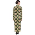 Retro 1880s Flowers Pattern 15 Turtleneck Maxi Dress View2