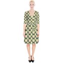 Retro 1880s Flowers Pattern 15 Wrap Up Cocktail Dress View1