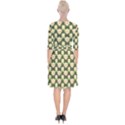 Retro 1880s Flowers Pattern 15 Wrap Up Cocktail Dress View2
