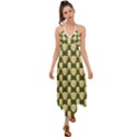 Retro 1880s Flowers Pattern 15 Halter Tie Back Dress  View1