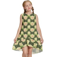 Retro 1880s Flowers Pattern 15 Kids  Frill Swing Dress