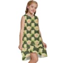 Retro 1880s Flowers Pattern 15 Kids  Frill Swing Dress View3