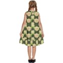 Retro 1880s Flowers Pattern 15 Kids  Frill Swing Dress View4