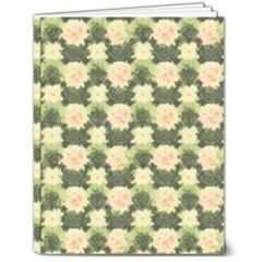 Retro 1880s Flowers Pattern 15 7  X 9  Hardcover Notebook