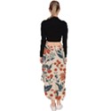 Retro Scandinavian Nordic Flowers Pattern Asymmetrical Ruffle Hem Skirt  View4