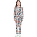 Retro Scandinavian Nordic Flowers Pattern Kids  Tracksuit View1