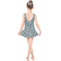 Retro Scandinavian Nordic Flowers Pattern 5 Kids  Skater Dress Swimsuit View2