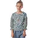 Retro Scandinavian Nordic Flowers Pattern 5 Kids  Cuff Sleeve Top View1