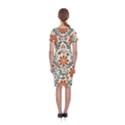 Retro Scandinavian Nordic Flowers Pattern 3 Classic Short Sleeve Midi Dress View2