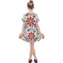 Retro Scandinavian Nordic Flowers Pattern 3 Kids  Short Sleeve Shirt Dress View2