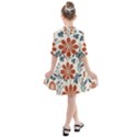 Retro Scandinavian Nordic Flowers Pattern 3 Kids  All Frills Chiffon Dress View2