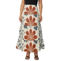 Retro Scandinavian Nordic Flowers Pattern 3 Tiered Ruffle Maxi Skirt View1