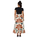 Retro Scandinavian Nordic Flowers Pattern 3 Tiered Ruffle Maxi Skirt View4