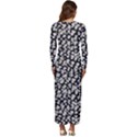 Gothic Leaf Pattern 5 Long Sleeve Longline Maxi Dress View4