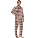 Retro 60s 50s Plaid Pattern 2 Men s Long Sleeve Velvet Pocket Pajamas Set View2