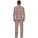 Retro 60s 50s Plaid Pattern 2 Men s Long Sleeve Velvet Pocket Pajamas Set View4