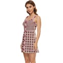 Retro 60s 50s Plaid Pattern 2 Ruffle Edge Bra Cup Chiffon Mini Dress View2