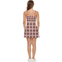 Retro 60s 50s Plaid Pattern 2 Ruffle Edge Bra Cup Chiffon Mini Dress View4